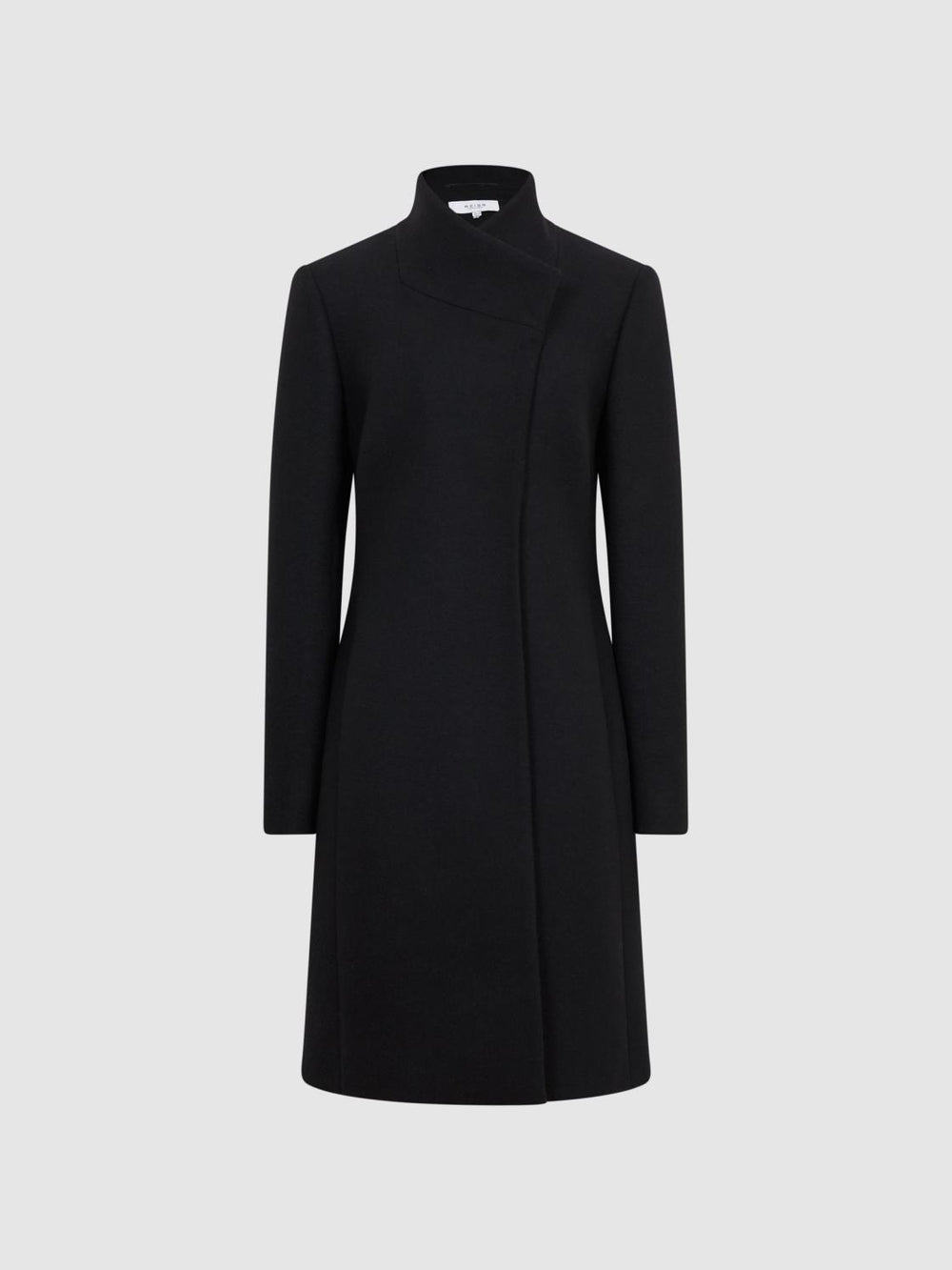Reiss Coats & Jackets | Mia Wool-Blend Mid Length Coat Black - Women