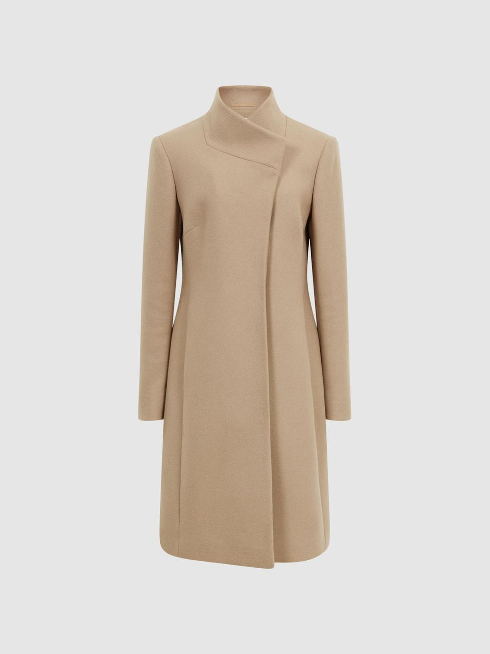 Reiss Coats & Jackets | Mia Wool-Blend Mid Length Coat Black - Women