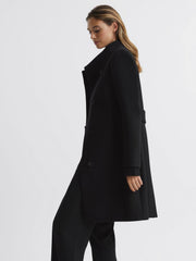 Reiss Coats & Jackets | Mia Wool-Blend Mid Length Coat Black - Women