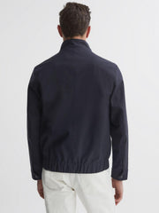 Reiss Coats & Jackets | Ozark High Neck Button Through Blouson Jacket Navy - Men