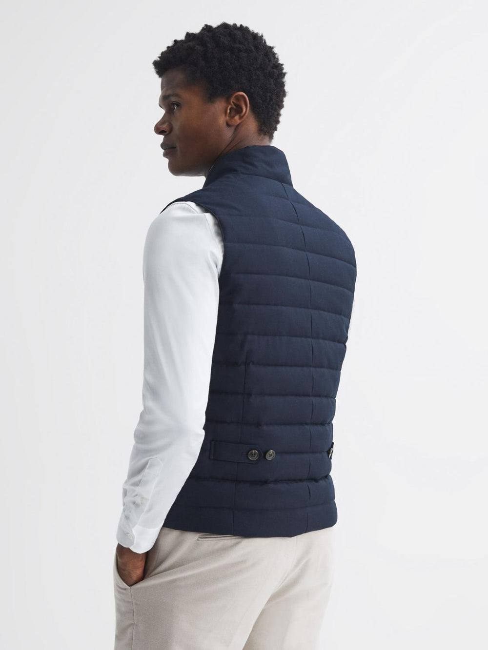 Reiss Coats & Jackets | Parma Quilted Gilet Navy - Men