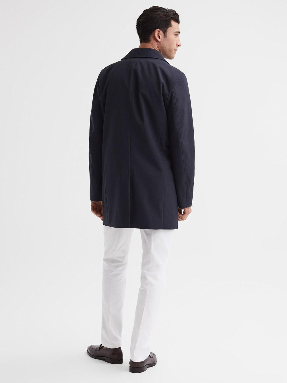Reiss Coats & Jackets | Perrin Mac With Removable Zip Neck Insert Navy - Men