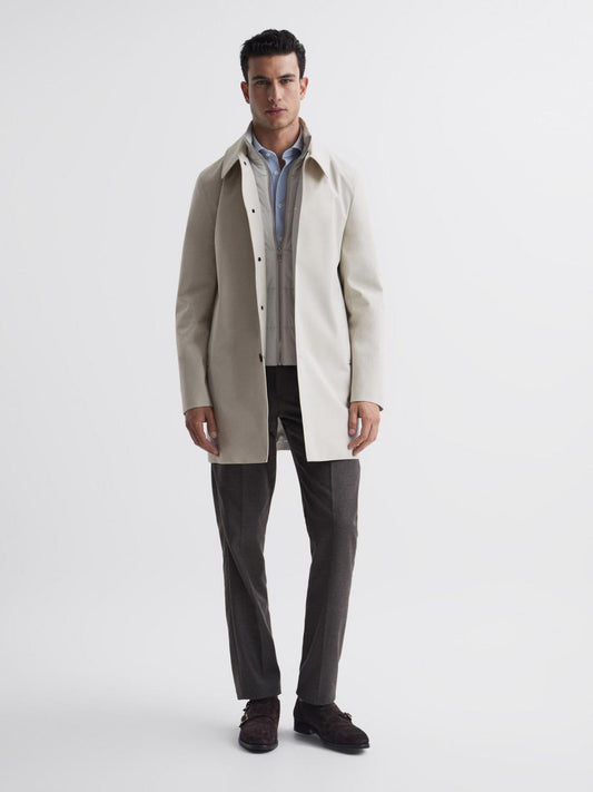 Reiss Coats & Jackets | Perrin Mac With Removable Zip Neck Insert Stone - Men