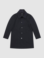 Reiss Coats & Jackets | Perrin Mac With Zip Through Funnel Neck Insert Navy - Children