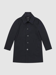 Reiss Coats & Jackets | Perrin Mac With Zip Through Funnel Neck Insert Navy - Children