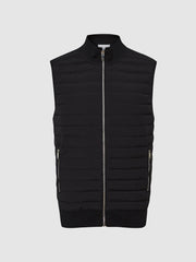 Reiss Coats & Jackets | Pluto Hybrid Quilted Gilet Black - Men