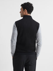 Reiss Coats & Jackets | Pluto Hybrid Quilted Gilet Black - Men