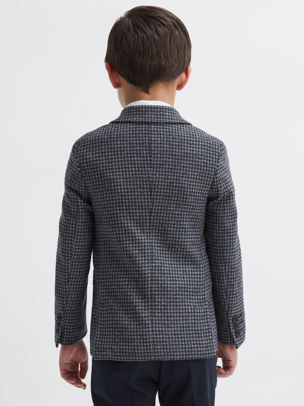 Reiss Coats & Jackets | Progress Junior Puppytooth Single Breasted Blazer Navy/brown Puppytooth - Children