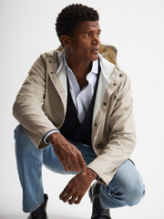 Reiss Coats & Jackets | Rains Hooded Raincoat Jacket Black - Men