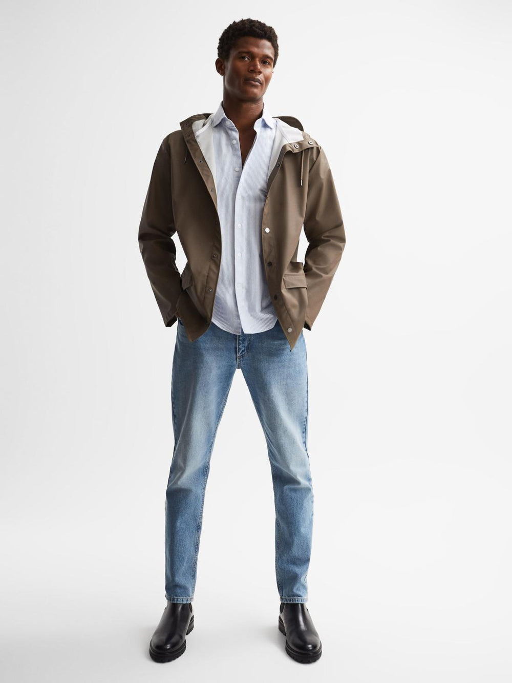 Reiss Coats & Jackets | Rains Hooded Raincoat Jacket Black - Men