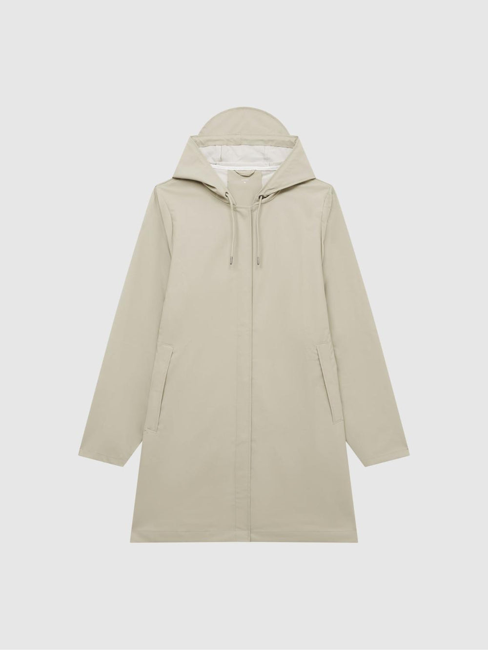 Reiss Coats & Jackets | Rains Rains Hooded A-line Jacket Black - Women