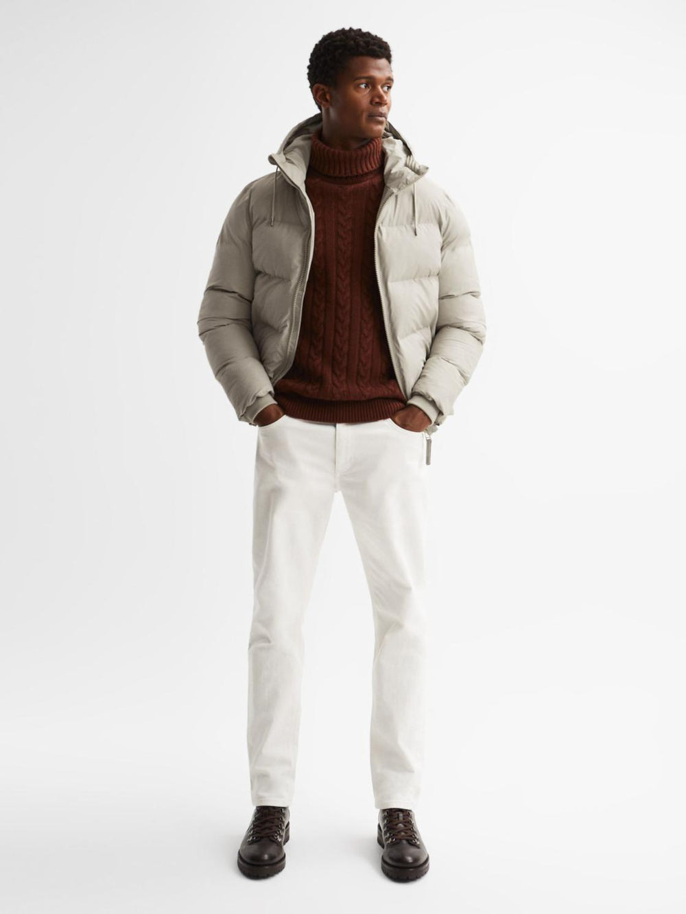 Reiss Coats & Jackets | Rains Rains Hooded Puffer Jacket Black - Men