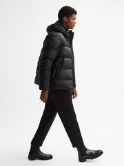 Reiss Coats & Jackets | Rains Rains Hooded Puffer Jacket Black - Men