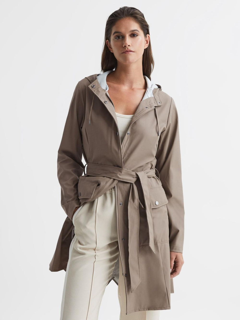 Reiss Coats & Jackets | Rains Trench Coat Taupe - Women