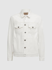 Reiss Coats & Jackets | Scout Paige Denim Button Through Jacket Vintage Prism Glow - Men