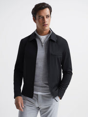 Reiss Coats & Jackets | Tyrone Zip Through Harrington Jacket Black - Men