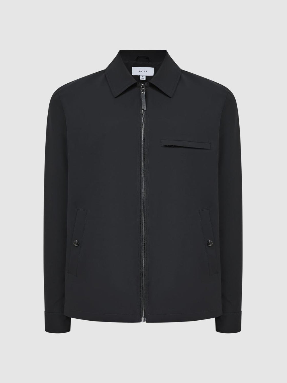 Reiss Coats & Jackets | Tyrone Zip Through Harrington Jacket Black - Men