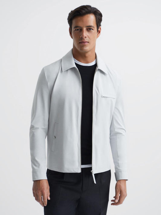Reiss Coats & Jackets | Tyrone Zip Through Harrington Jacket Black - Men