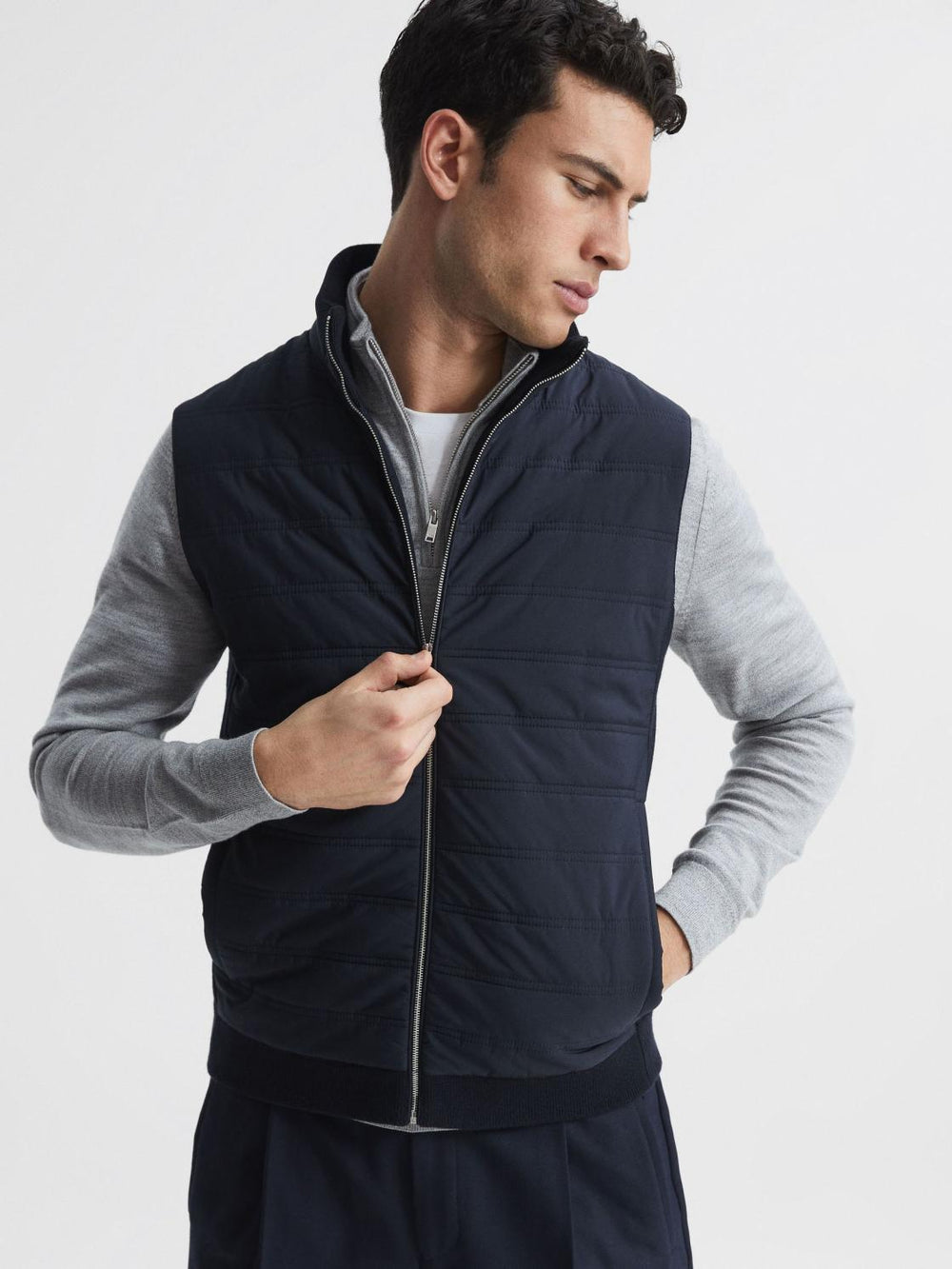 Reiss Coats & Jackets | William Quilted Gilet Navy - Men