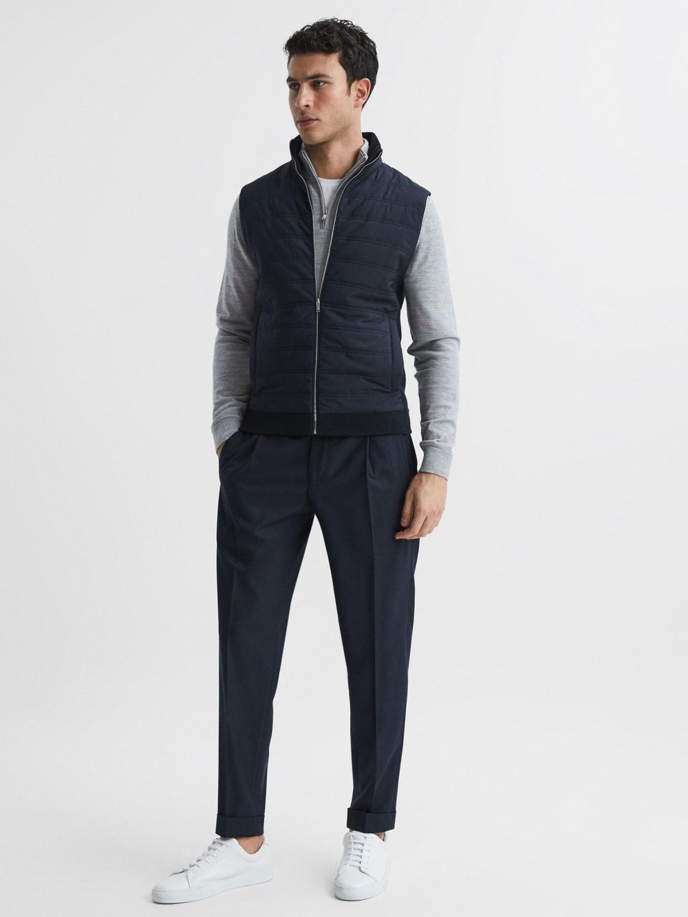 Reiss Coats & Jackets | William Quilted Gilet Navy - Men
