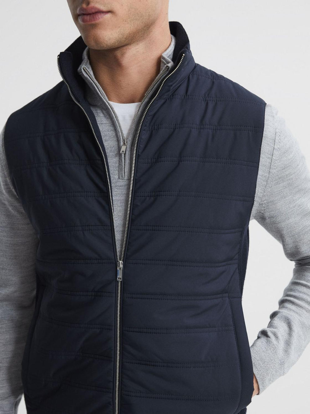 Reiss Coats & Jackets | William Quilted Gilet Navy - Men