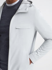 Reiss Coats & Jackets | Zuroke Zip Through Hooded Blouson Jacket Black - Men