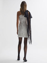 Reiss Dresses | Analise Halston Polka Dot Ruched Mini Dress Chalk - Women