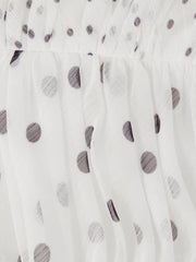 Reiss Dresses | Analise Halston Polka Dot Ruched Mini Dress Chalk - Women