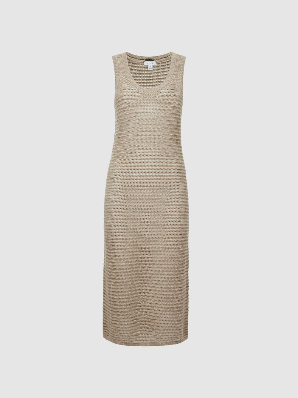 Reiss Dresses | Avene Knitted Bodycon Midi Dress Neutral - Women