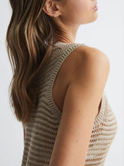 Reiss Dresses | Avene Knitted Bodycon Midi Dress Neutral - Women