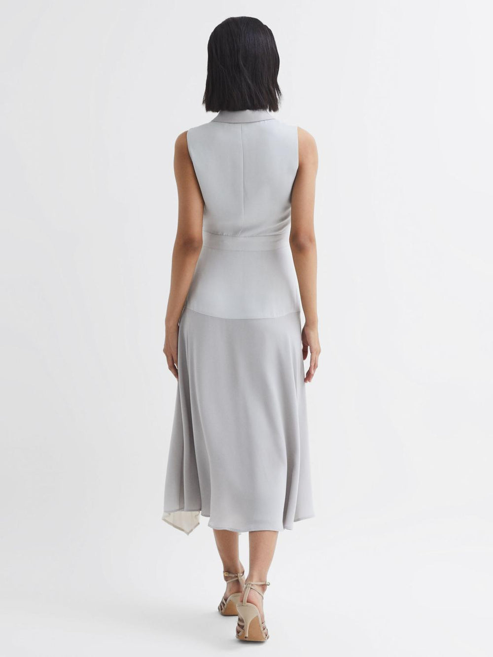 Reiss Dresses | Claire Pleated Fitted Midi Dress Lilac - Women
