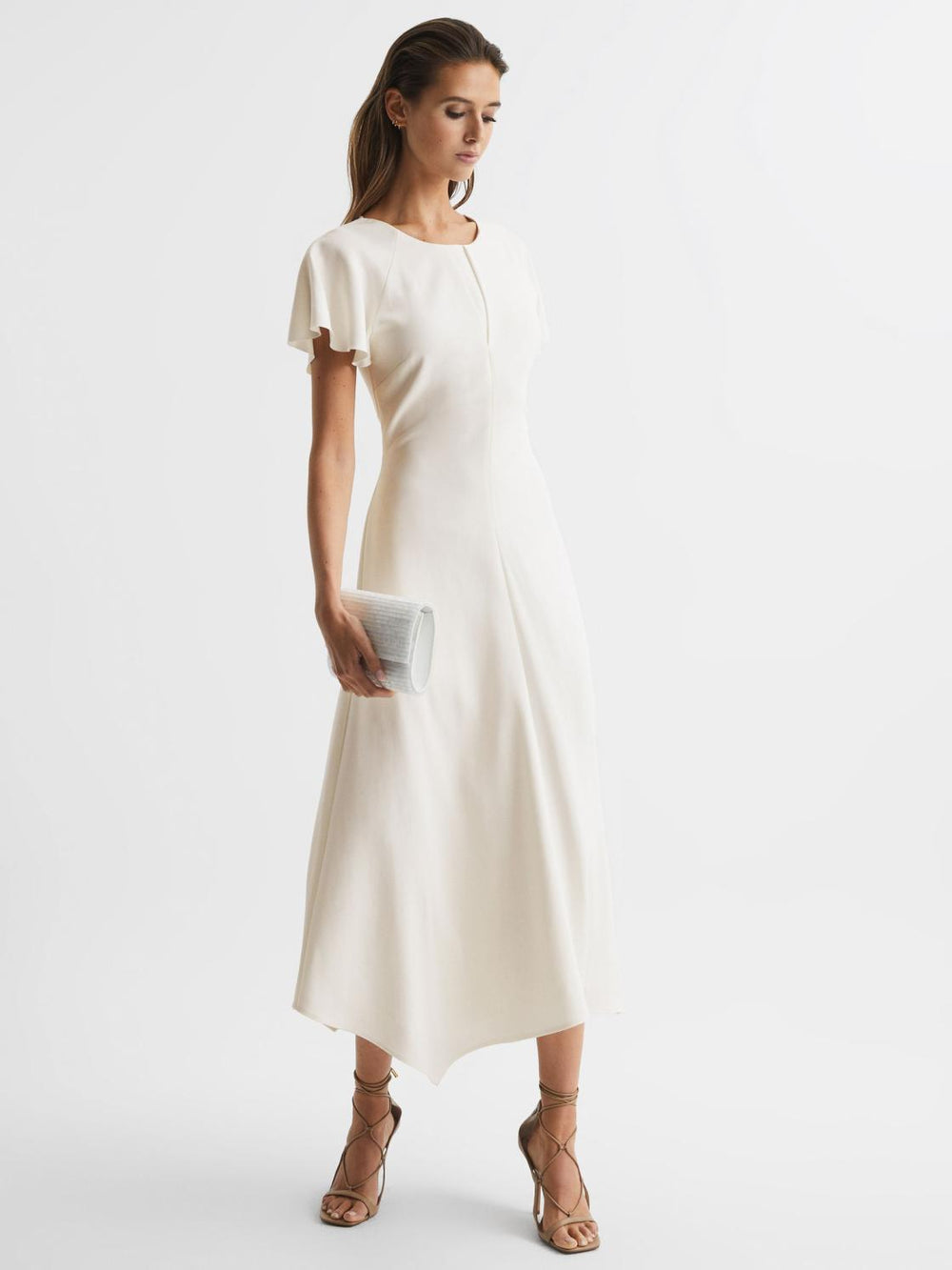 Reiss Dresses | Eleni Cap Sleeve Maxi Dress Blue - Women