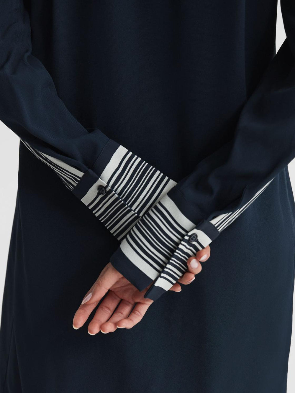 Reiss Dresses | Ellie Side Stripe Mini Dress Navy - Women