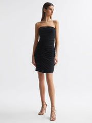 Reiss Dresses | Geneva Halston Embellished Strapless Mini Dress Black - Women