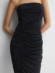 Reiss Dresses | Geneva Halston Embellished Strapless Mini Dress Black - Women