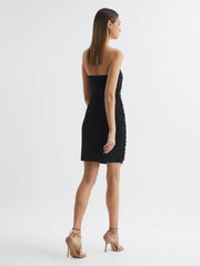 Reiss Dresses | Geneva Halston Embellished Strapless Mini Dress Black - Women