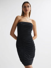 Reiss Dresses | Geneva Halston Embellished Strapless Mini Dress Black - Women