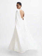 Reiss Dresses | Grace Maxi Dress With Cape White - Women