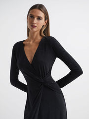 Reiss Dresses | Halston - Tenaya Halston Crystal Jersey Midi Dress Black - Women
