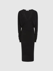 Reiss Dresses | Jenna Cashmere Blend Ruched Sleeve Dress - Women