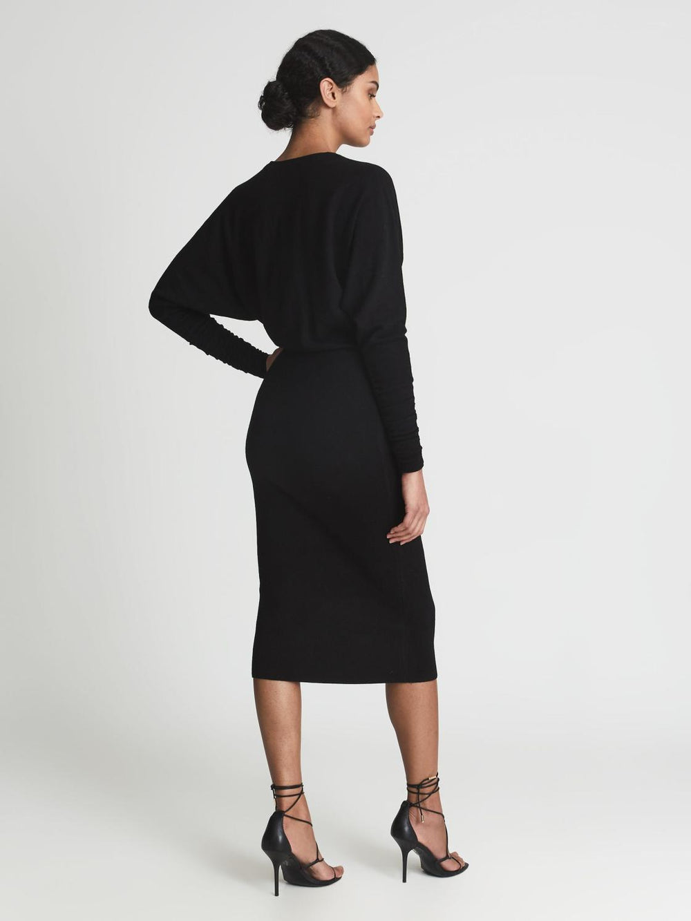 Reiss Dresses | Jenna Cashmere Blend Ruched Sleeve Dress - Women