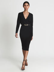 Reiss Dresses | Jenna Cashmere Blend Ruched Sleeve Dress - Women