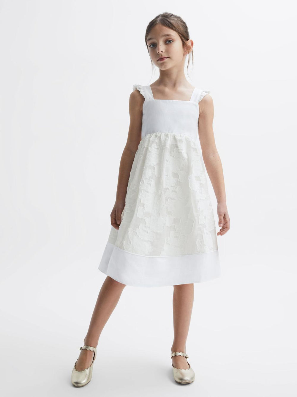 Reiss Dresses & Jumpsuits | Abby Lace Detail Bow Back Dress White - Children