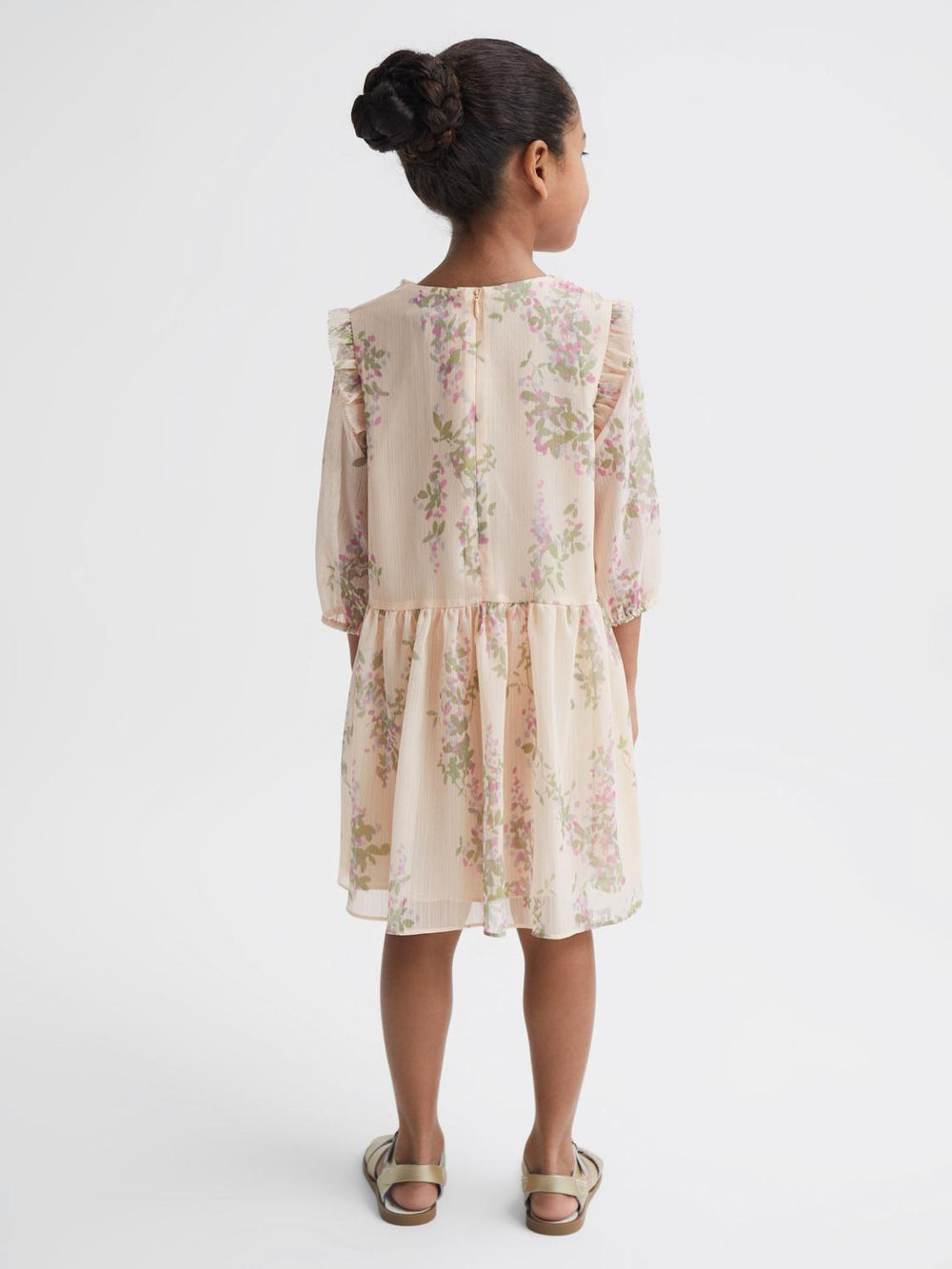 Reiss Dresses & Jumpsuits | Amber Chiffon Print Dress Pink - Children
