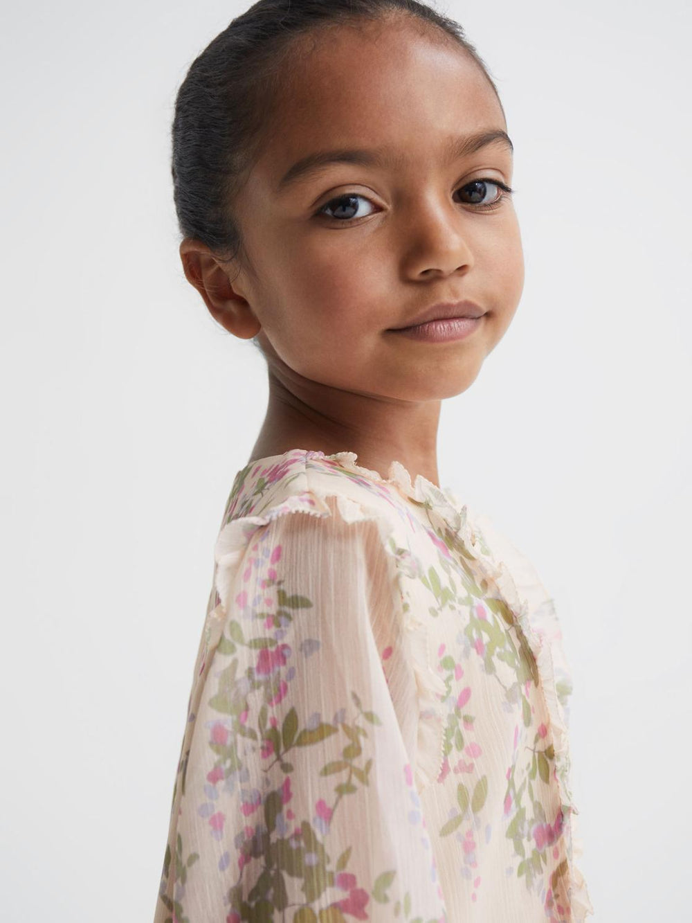 Reiss Dresses & Jumpsuits | Amber Chiffon Print Dress Pink - Children