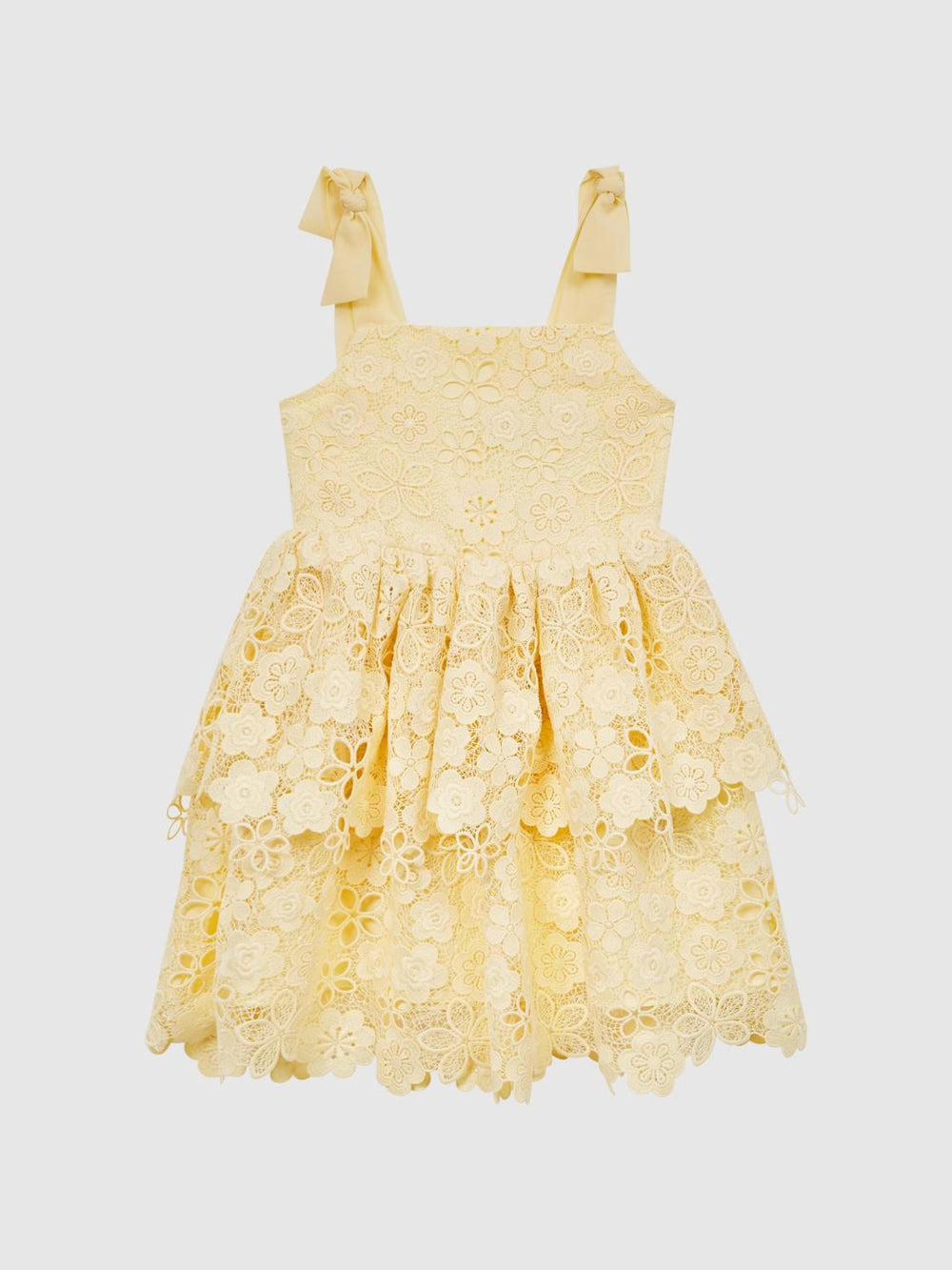 Reiss Dresses & Jumpsuits | Bethany Bow Strap Lace Dress Lemon - Children