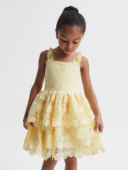 Reiss Dresses & Jumpsuits | Bethany Bow Strap Lace Dress Lemon - Children
