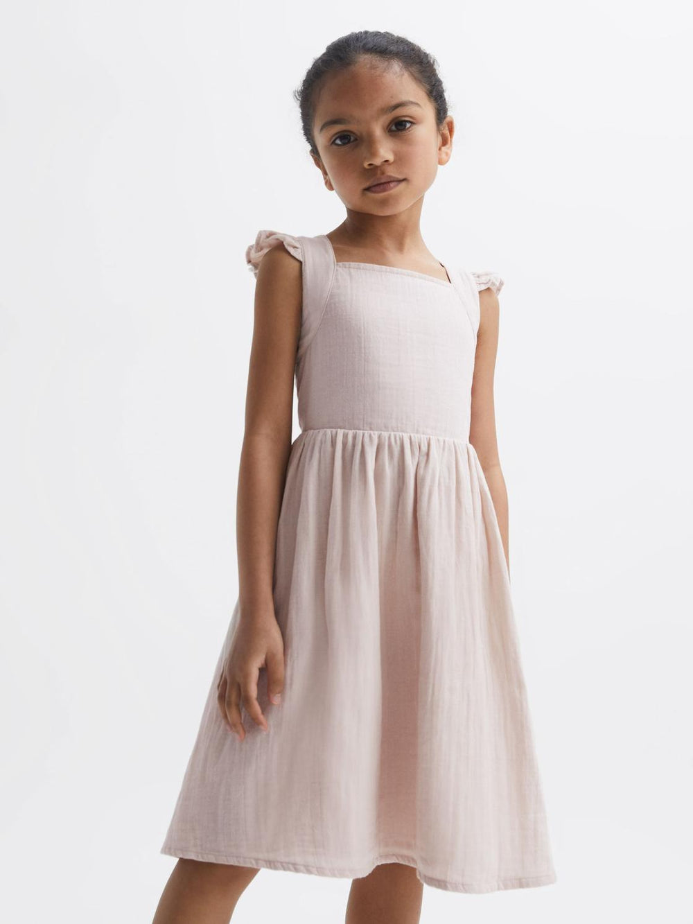 Reiss Dresses & Jumpsuits | Cerys Cotton Cross Back Dress Pink - Children