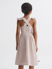 Reiss Dresses & Jumpsuits | Cerys Cotton Cross Back Dress Pink - Children