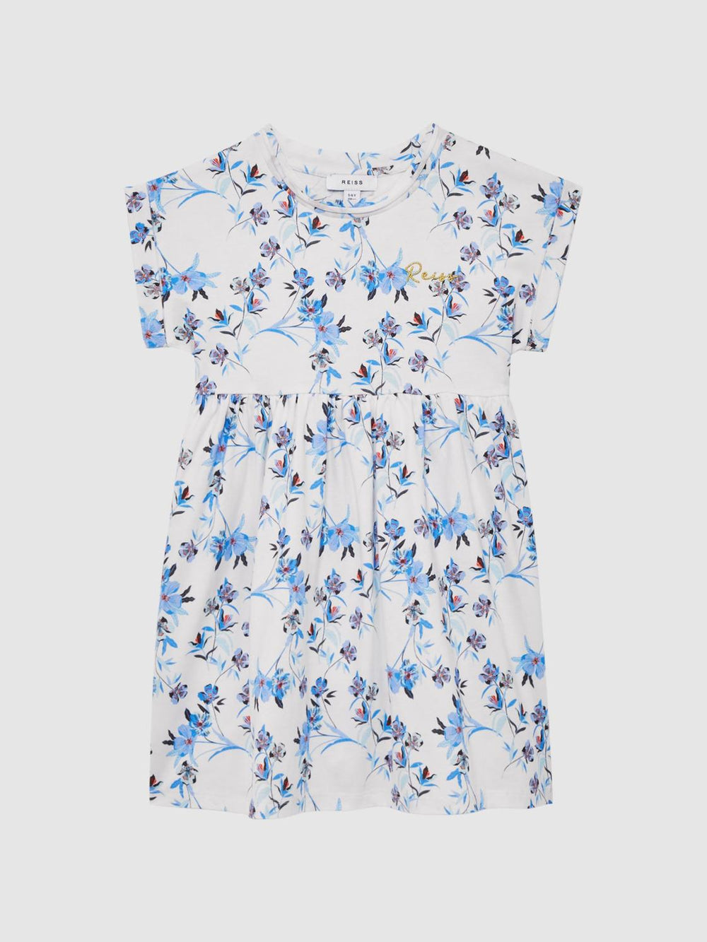Reiss Dresses & Jumpsuits | Dahlia Floral Print Jersey Dress Blue Print - Children